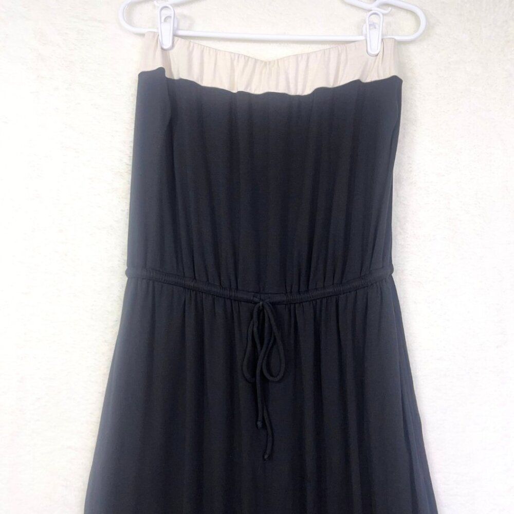 Women's Maxi Strapless Dress Black and White Size Medium - Picture 4 of 11